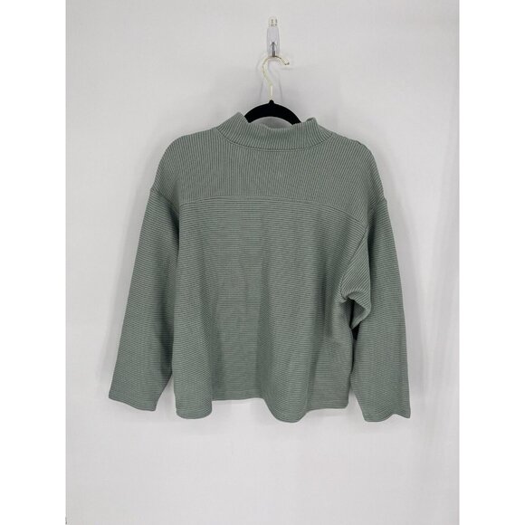 NWT Madewell Funnelneck Drop Shoulder Top Sweater Knit Mint Green Women S - Picture 4 of 4